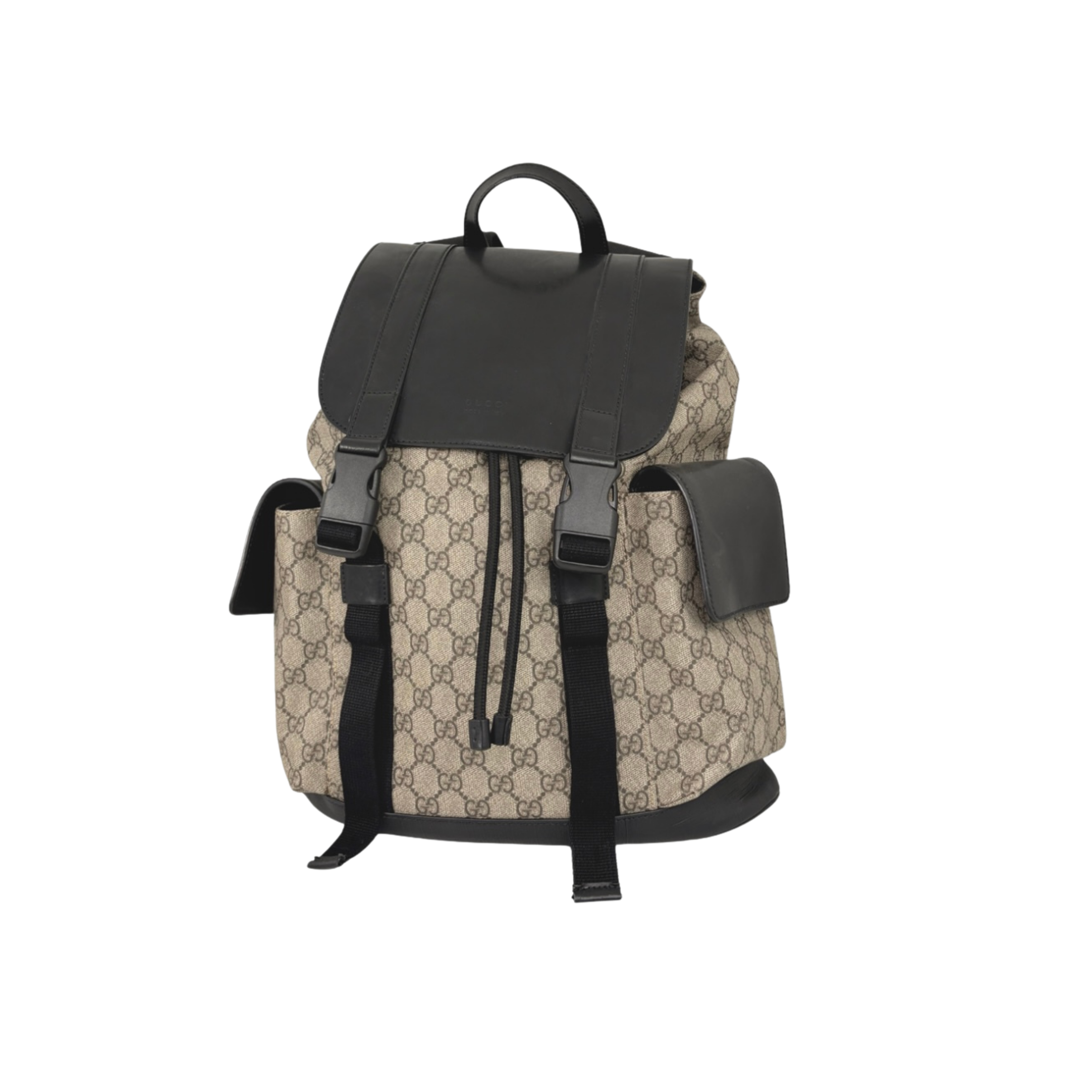 Backpack GG Supreme Monogram Beige & Black Leather Trim – Jess Luxuriesse