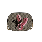 GG Supreme Monogram Butterfly Embroidered Gold Hardware