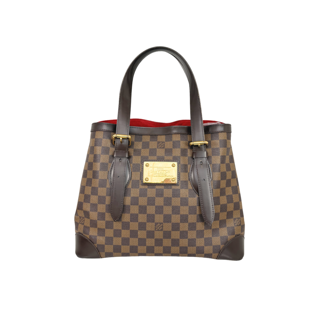 Hampstead MM Damier Ebene Leather Gold Hardware