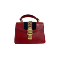 Sylvie Mini Red Cherry Line Gold Hardware