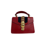 Sylvie Mini Red Cherry Line Gold Hardware
