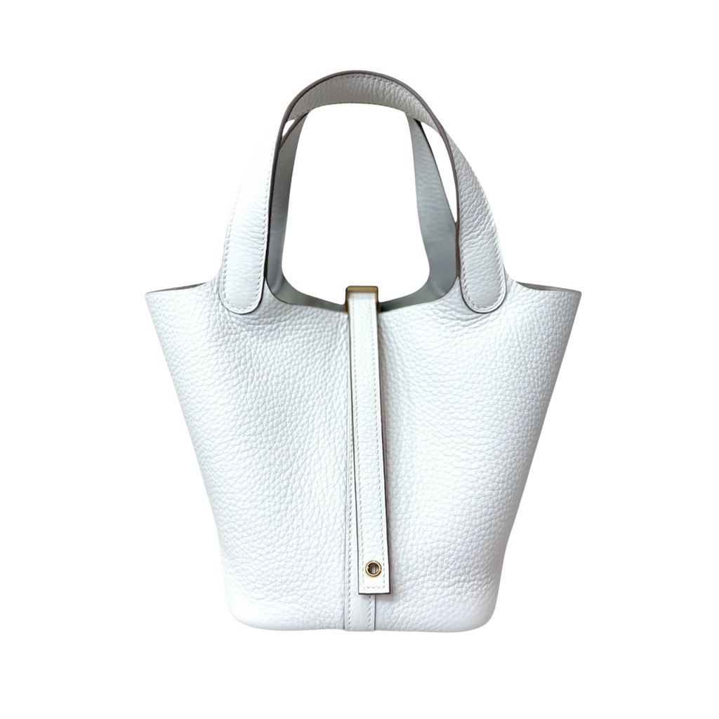 Picotin White Clemence Lock 18 Gold Hardware (2020)
