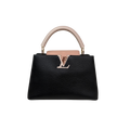Capucines Black Taurillon Beige Handle Gold Hardware