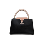 Capucines Black Taurillon Beige Handle Gold Hardware