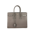 Sac De Jour Grey Grained Calfskin Leather