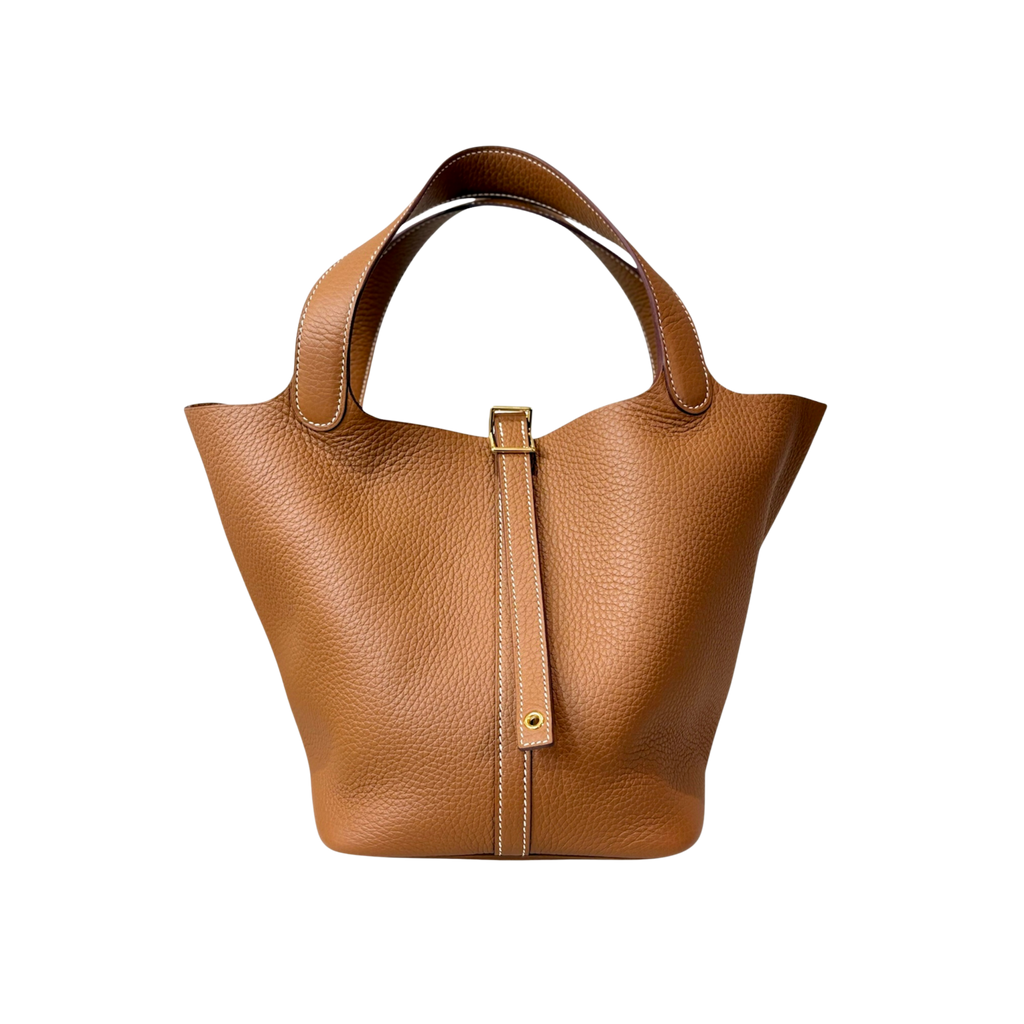 Picotin Lock Gold Clemence Leather Gold Hardware