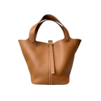 Picotin Lock Gold Clemence Leather Gold Hardware