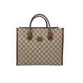 GG Supreme Canvas Small Tote Bag Beige & Ebony