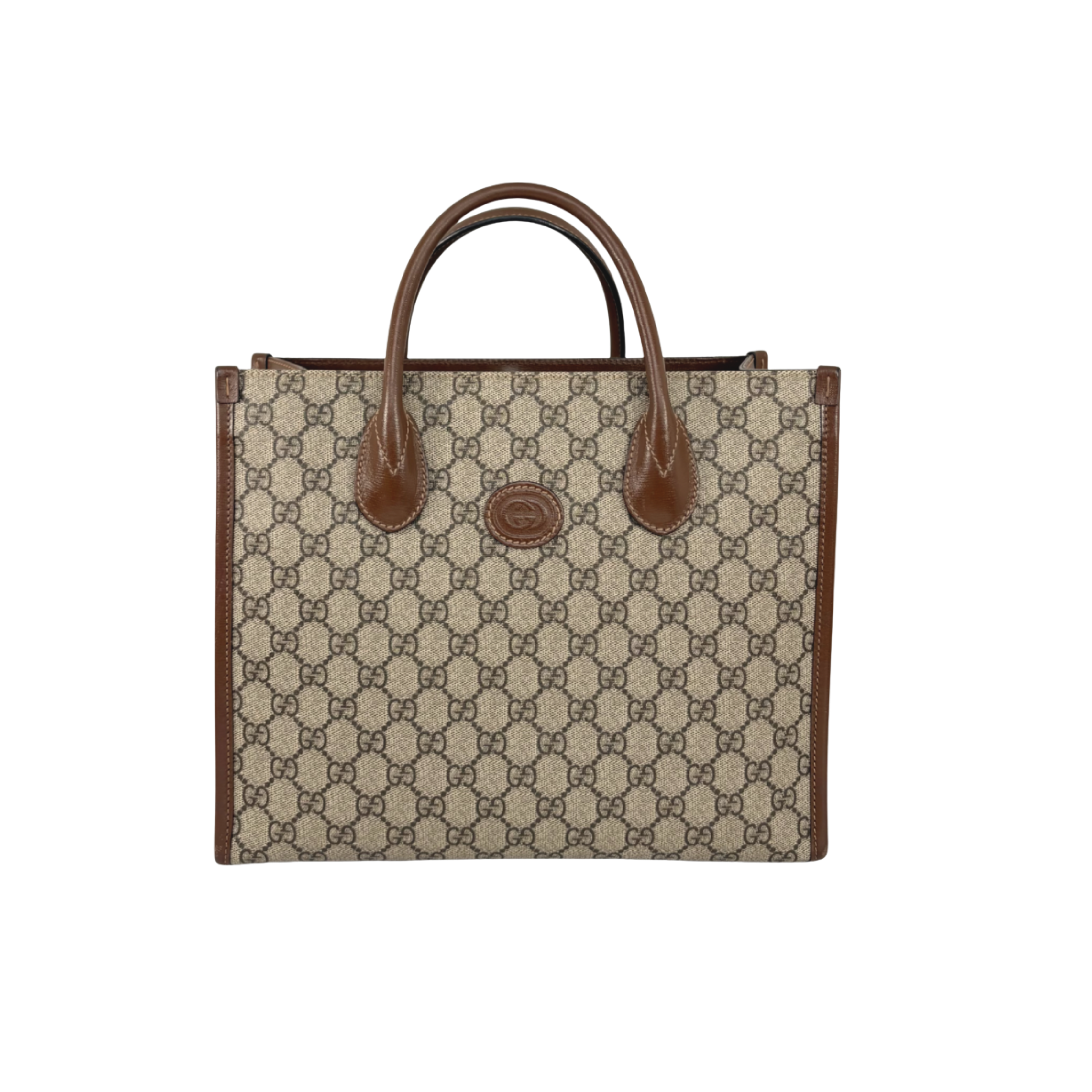 GG Supreme Canvas Small Tote Bag Beige & Ebony