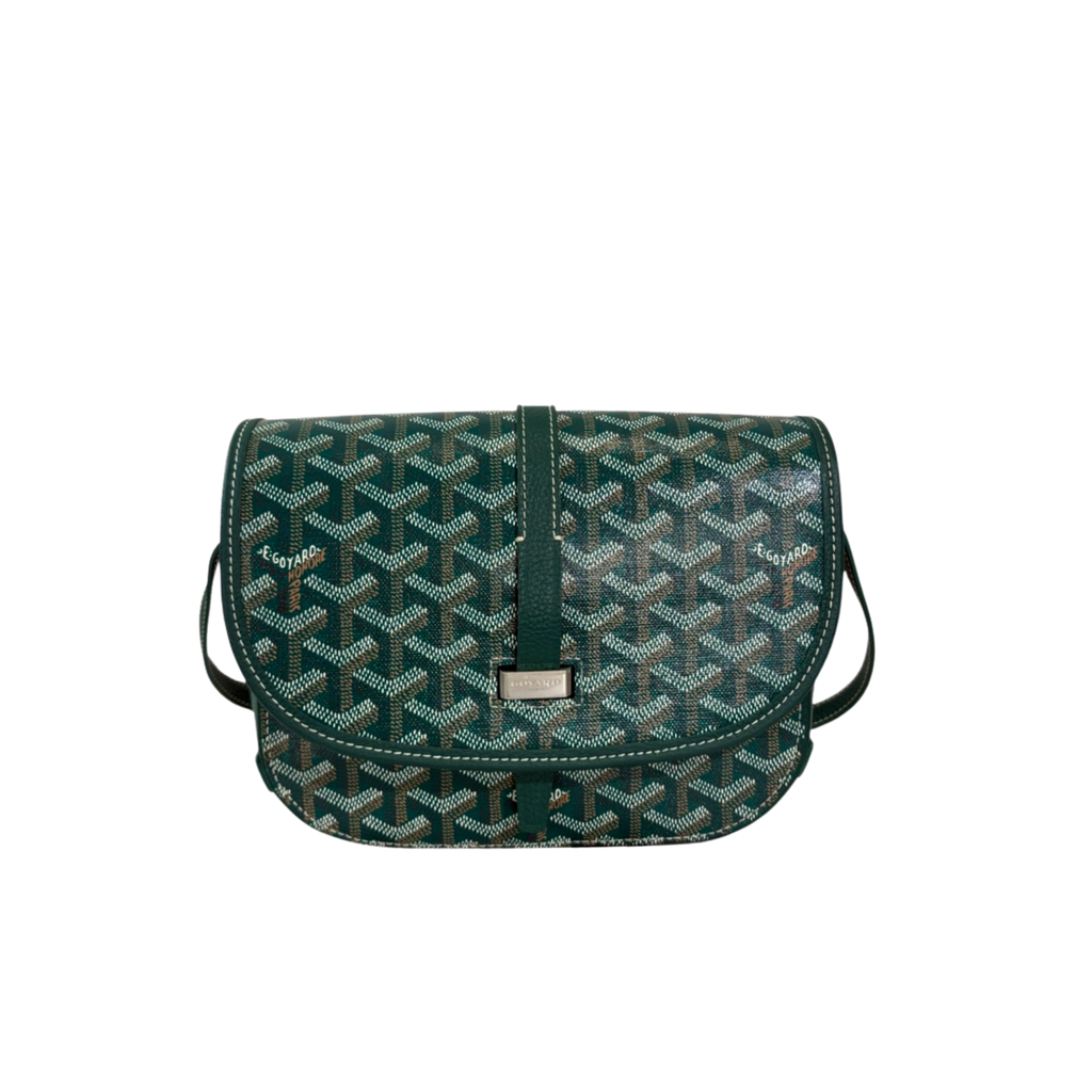 Belvedere PM Green Goyardine Canvas