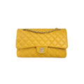 Classic Double Flap Medium Mustard Caviar Leather Gold Hardware