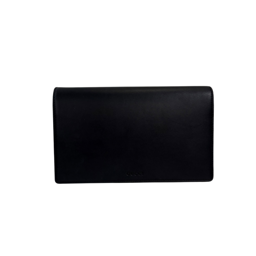 GG Supreme Canvas Bi-Color Wallet On Chain Gold Hardware