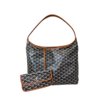 Bohème Hobo Bag Black & Tan Goyardine Leather
