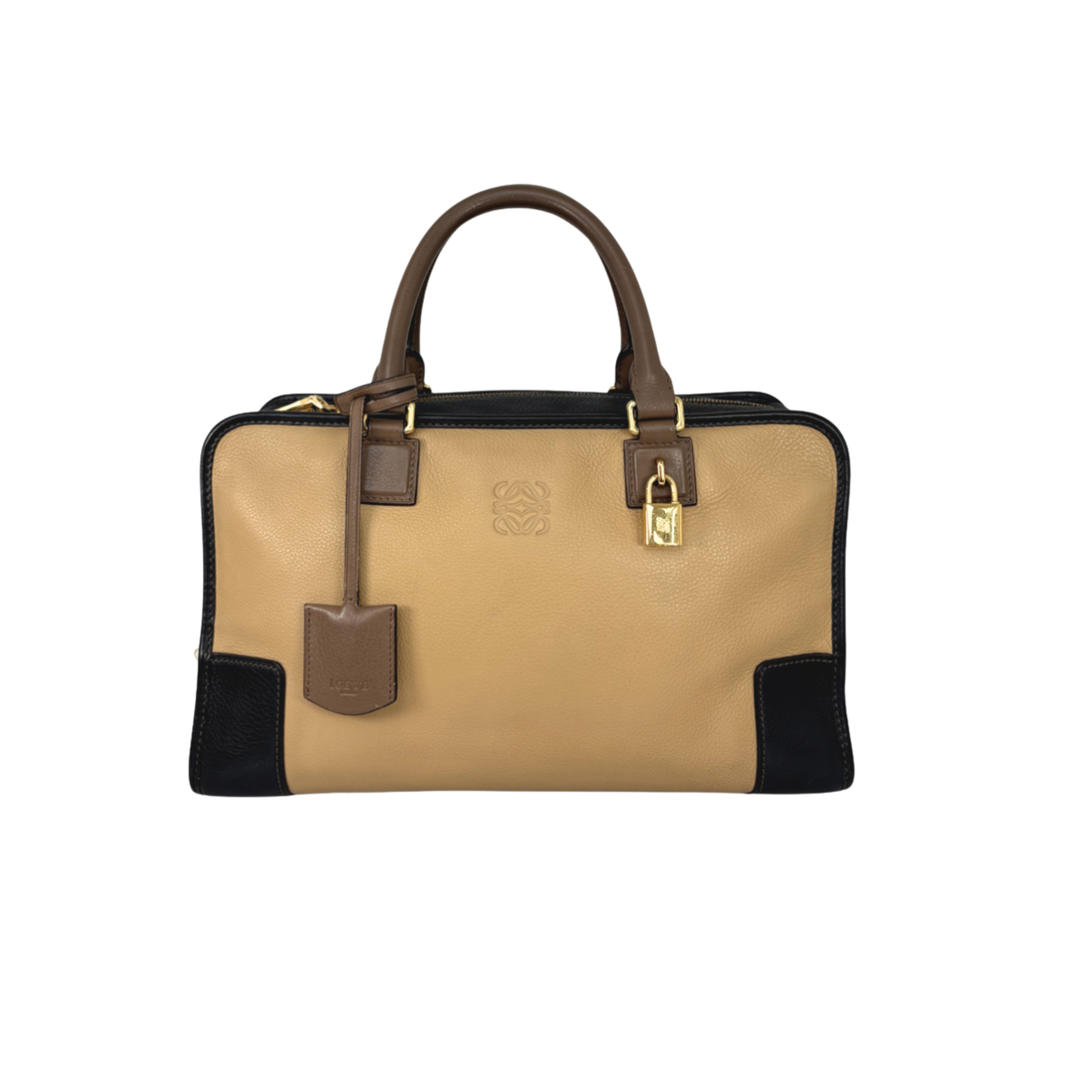 Amazona Tri-color Handbag Gold Hardware
