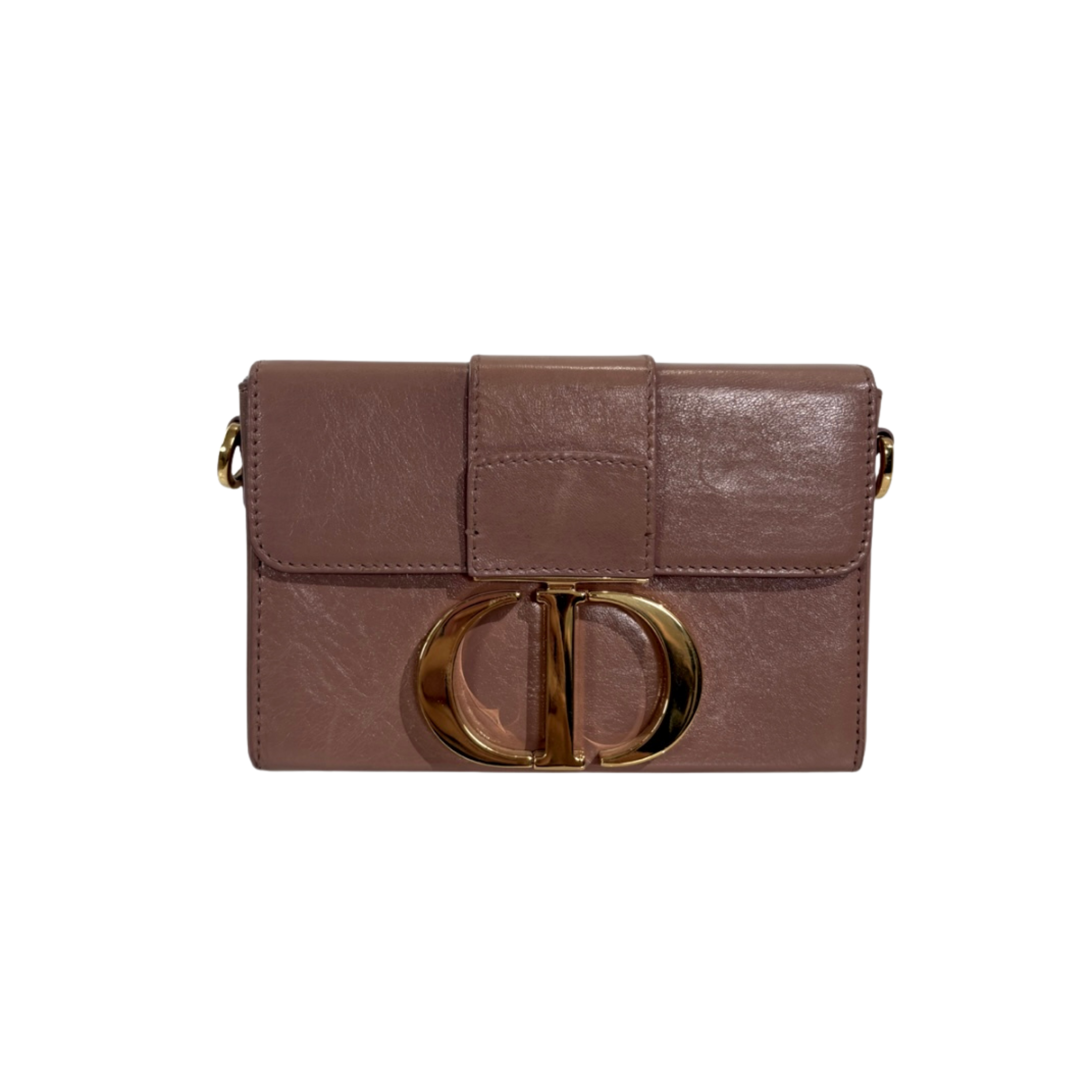 Montaigne 30 Poudre Pink Calfskin Leather Gold Hardware