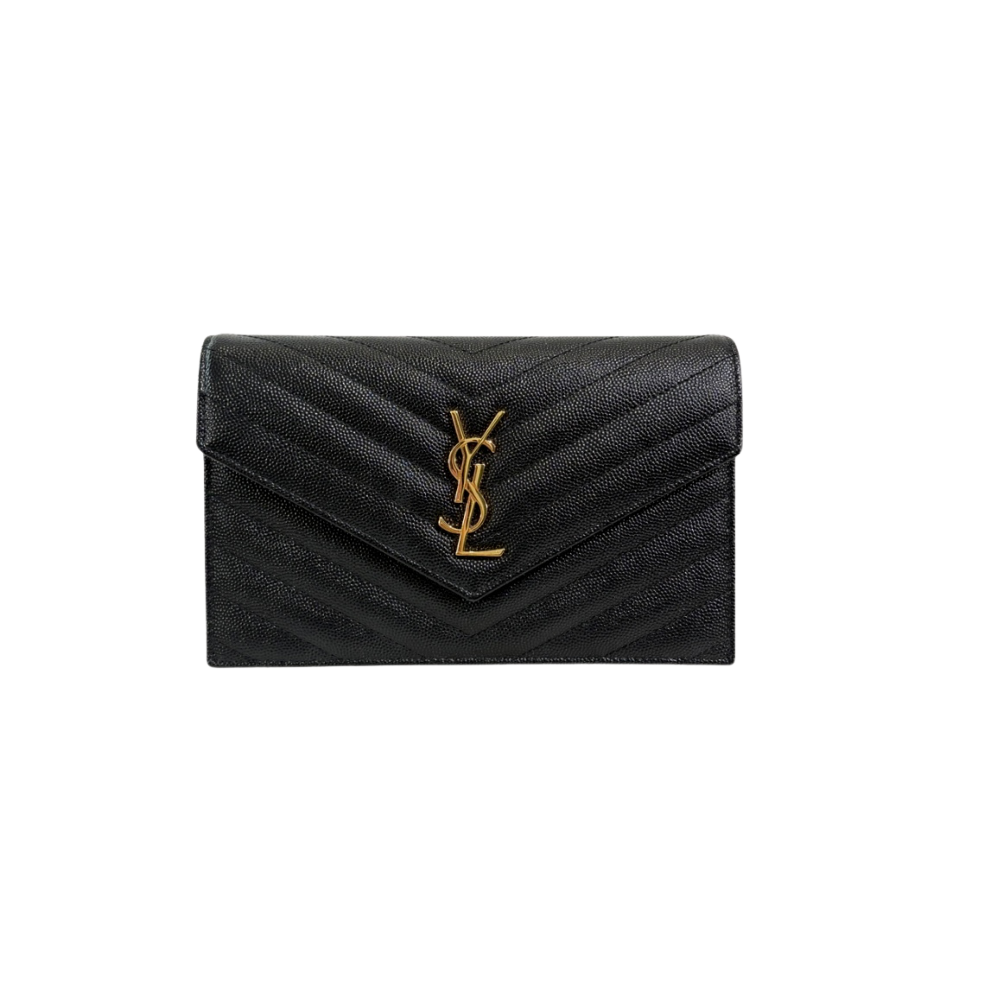 Classic Cassandre Chain Wallet Black Gold-Tone Hardware
