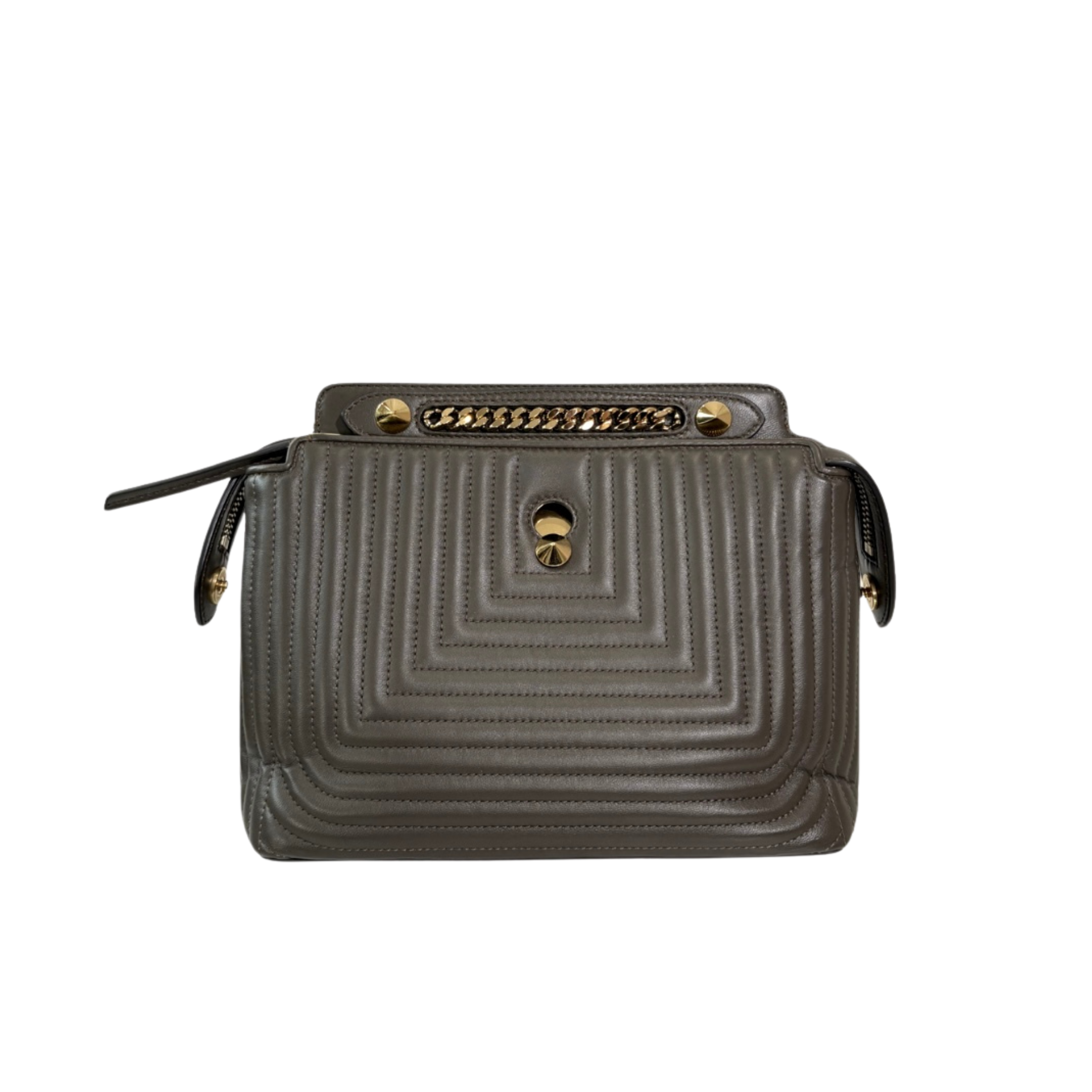 Dotcom Click Bag Gray Gold Hardware