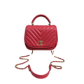 Coral Reversed Mini Chevron Lambskin Leather Series 24