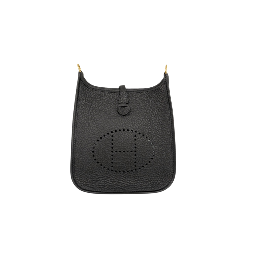 Hermès Mini Evelyne 16 TPM Black Taurillon Clemence Leather Gold Hardware
