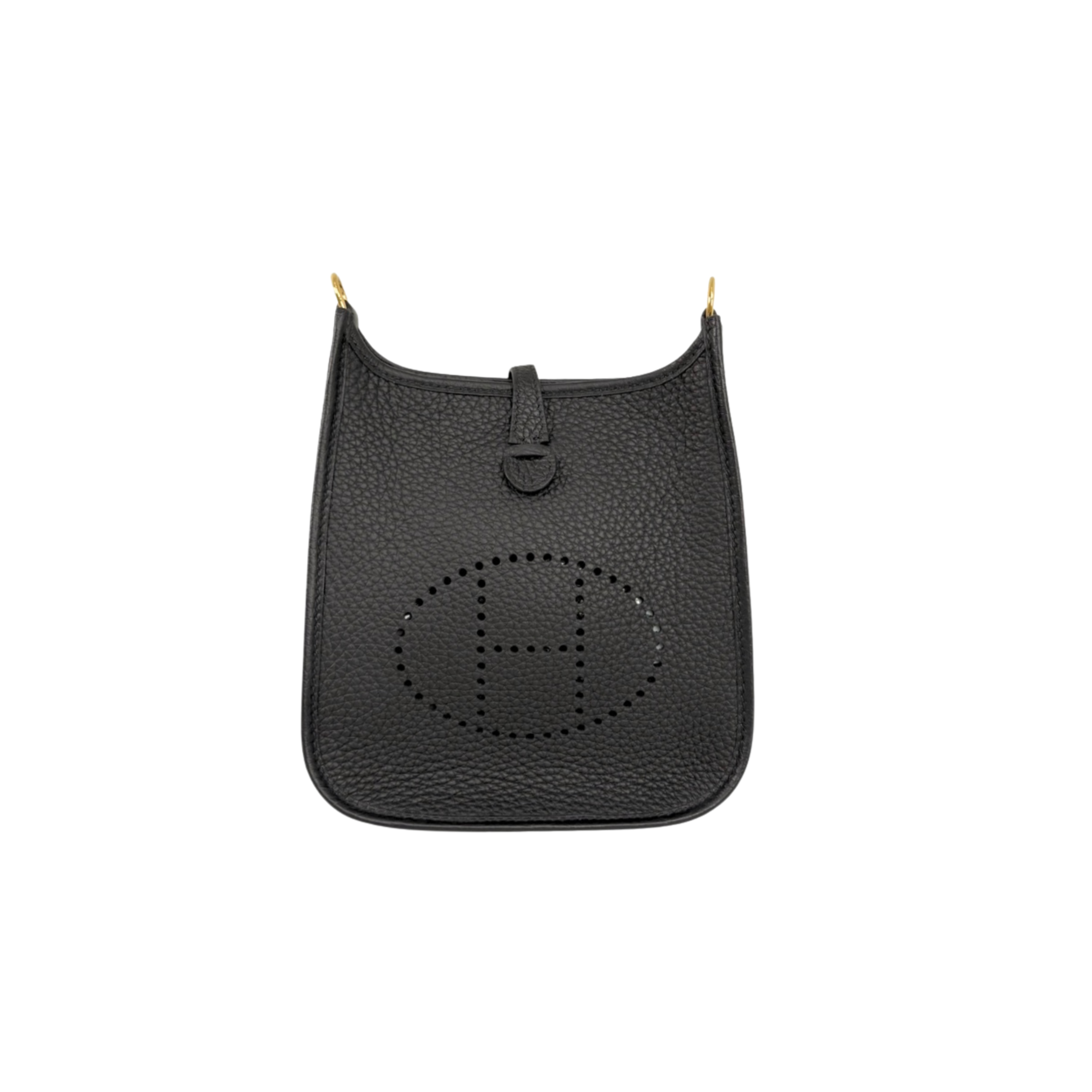 Hermès Mini Evelyne 16 TPM Black Taurillon Clemence Leather Gold Hardware