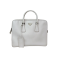 Saffiano Travel Galleria Briefcase/Laptop Bag White