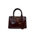 Galleria Saffiano Burgundy Patent Leather Gold Hardware