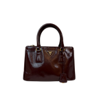 Galleria Saffiano Burgundy Patent Leather Gold Hardware
