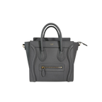 Nano Luggage Grey Kohl Drummed Calfskin Leather
