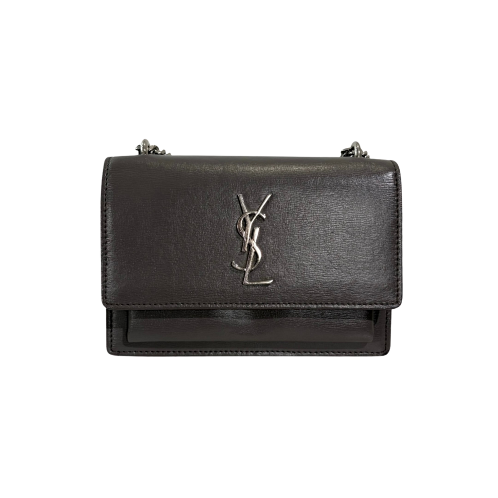 Sunset Chain Wallet Mini Grey Silver Hardware