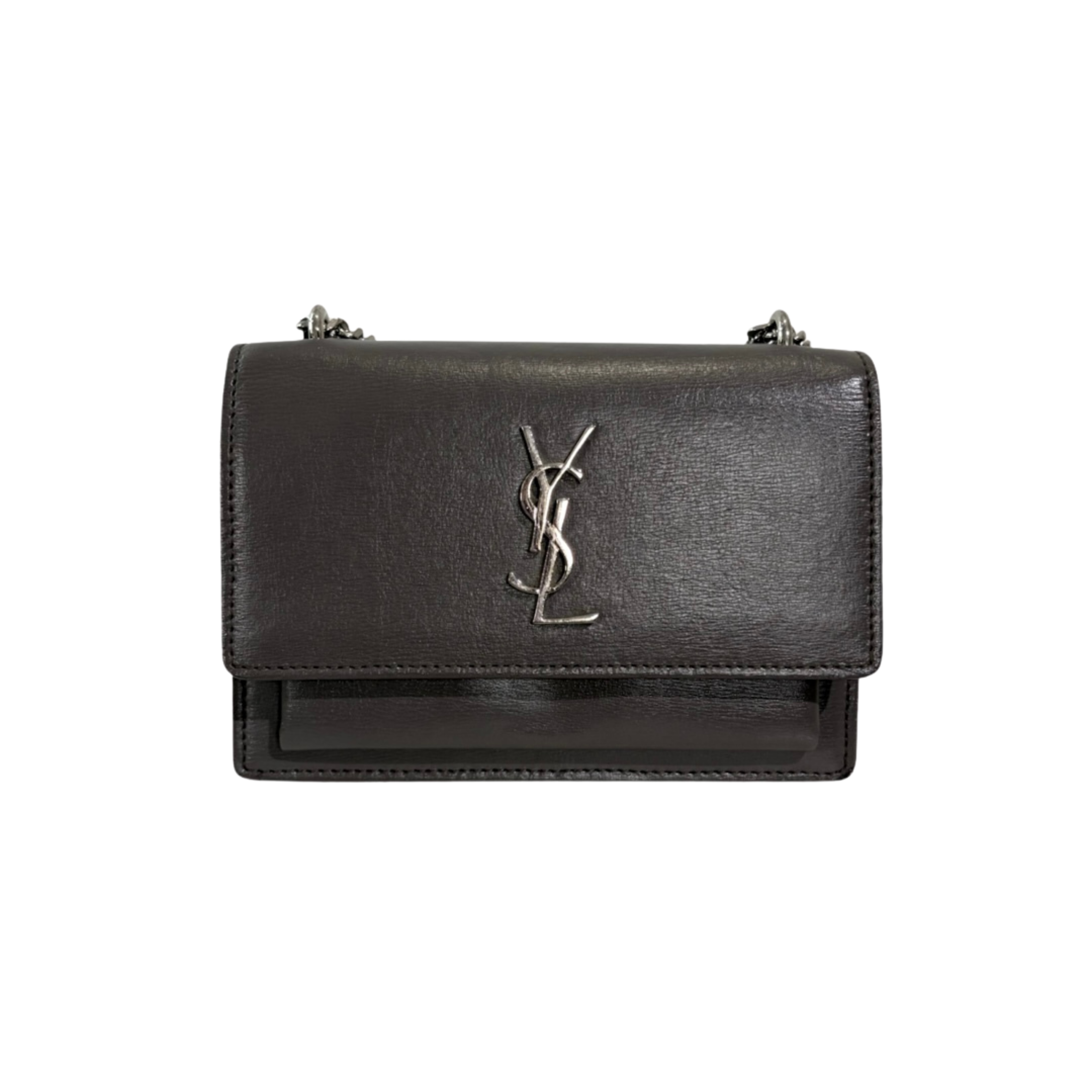 Sunset Chain Wallet Mini Grey Silver Hardware
