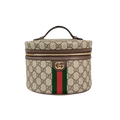 Ophidia Cosmetic Case GG Supreme Canvas Gold Hardware
