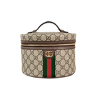 Ophidia Cosmetic Case GG Supreme Canvas Gold Hardware