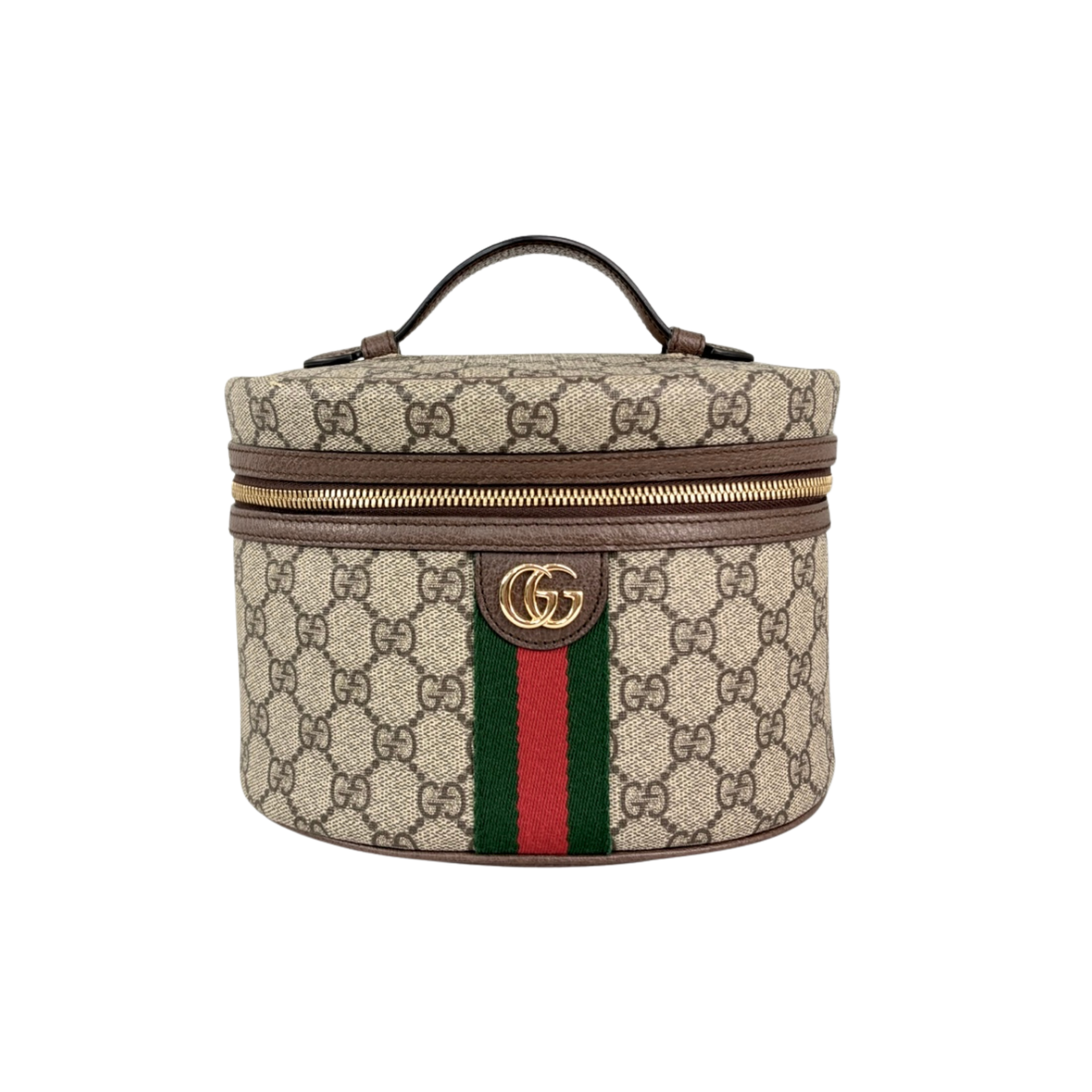 Ophidia Cosmetic Case GG Supreme Canvas Gold Hardware