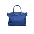 Tessuto Nylon Bag Blue Gold Hardware