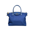 Tessuto Nylon Bag Blue Gold Hardware