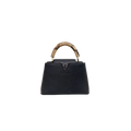 Capucines Snake Skin  Top Handle BB Taurillon Black Silver Hardware