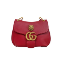 Animalier GG Marmont Red Feline Head Detail Gold-Tone Hardware