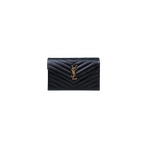 Cassandre Wallet On Chain Small Black Caviar Leather Gold Hardware