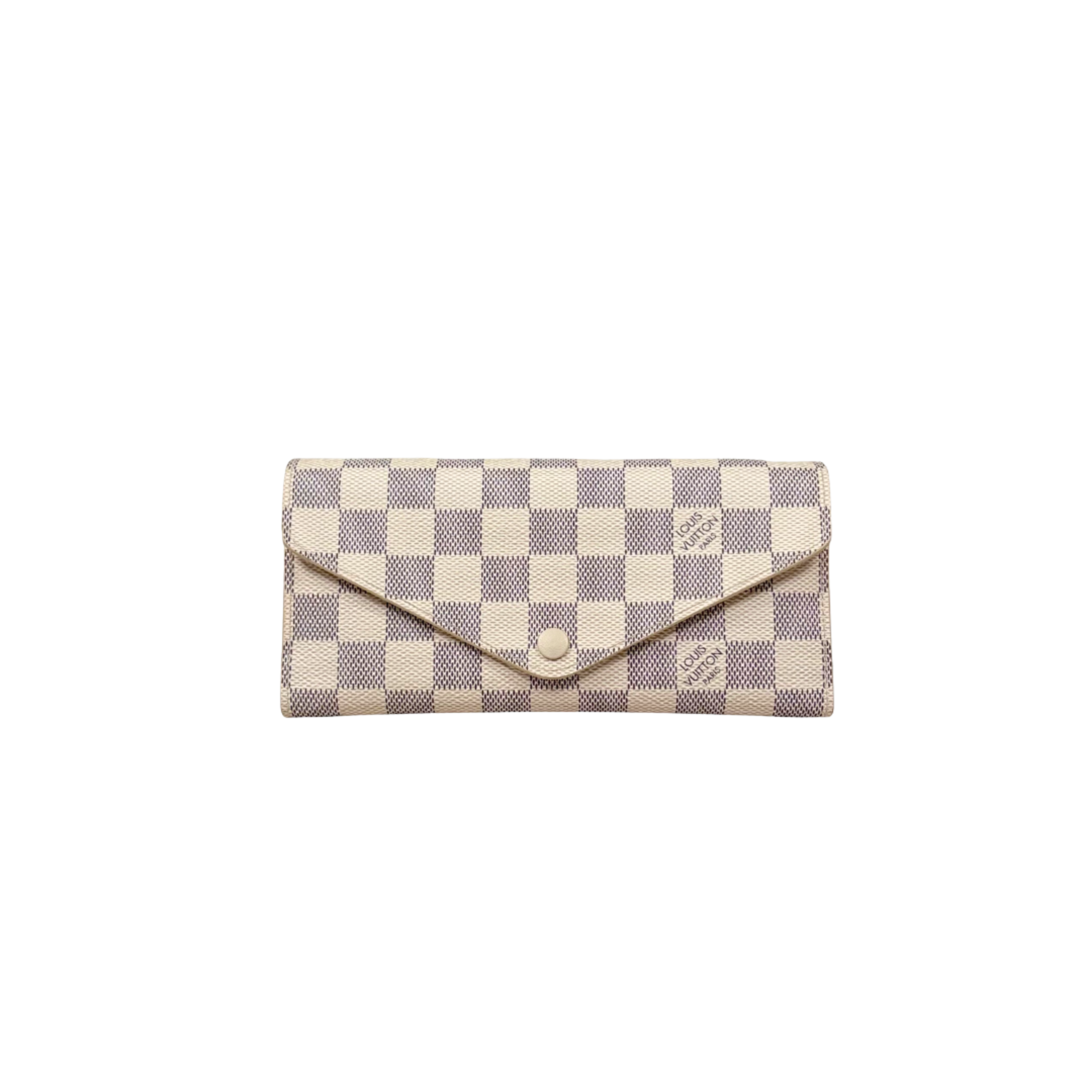 Josephine Wallet Damier Azur Canvas Gold Hardware