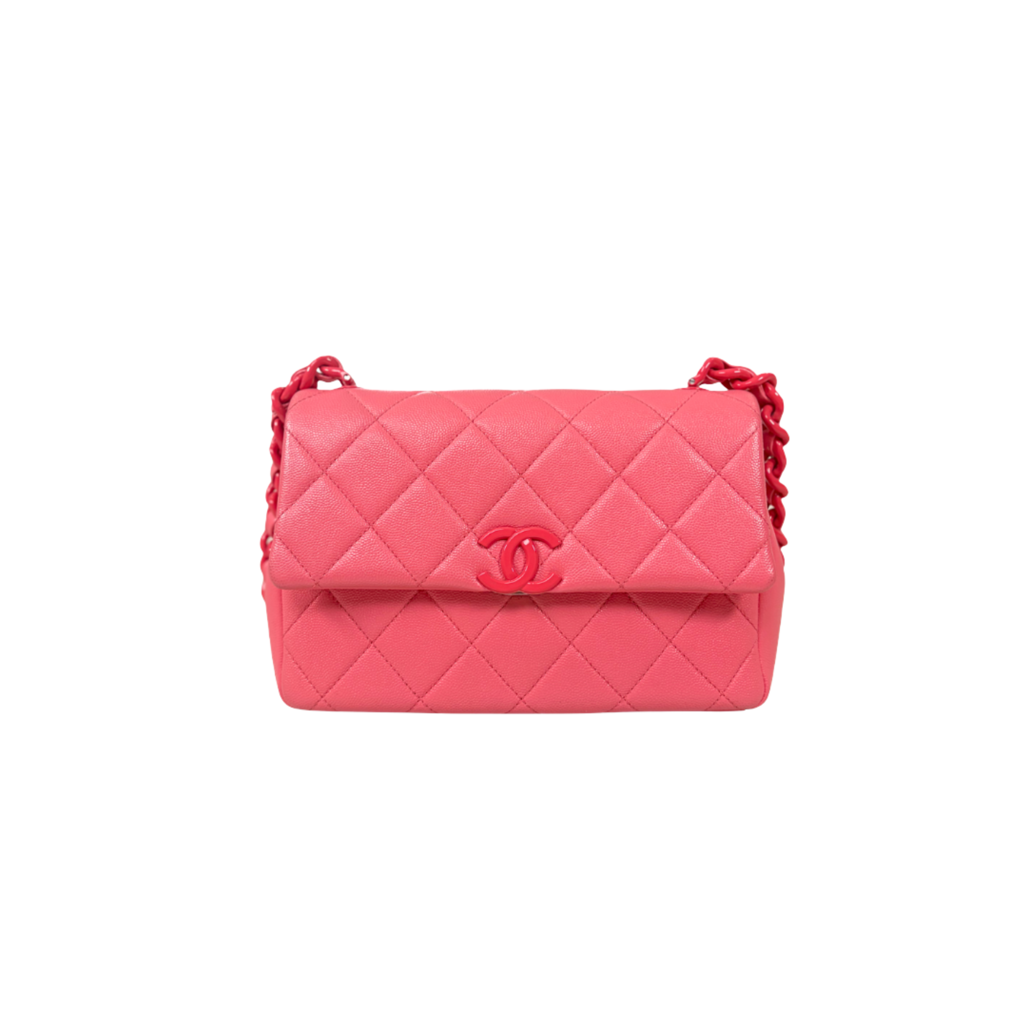 Runway All Pink Flap Bag Caviar Leather Series 30