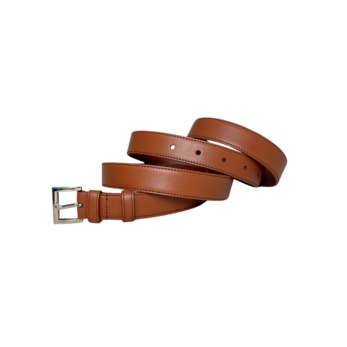 Belt Brown Silver Hardware Size 90/36