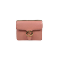 Pebbled Leather Interlocking G Small Light Pink Gold-Tone Hardware