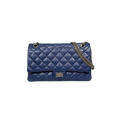 Reissue Bag Navy Blue Calfskin Leather Silver-tone Hardware