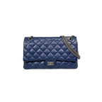 Reissue Bag Navy Blue Calfskin Leather Silver-tone Hardware