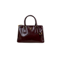 Spazzolato Burgundy Patent Leather Gold Hardware