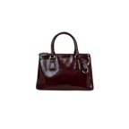 Spazzolato Burgundy Patent Leather Gold Hardware