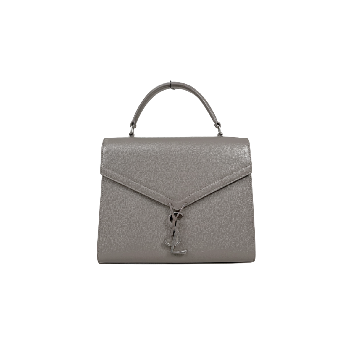 Cassandra Top Handle Bag Grey Silver Hardware