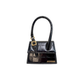 Le Chiquito Crocodile Mini Black Gold Hardware
