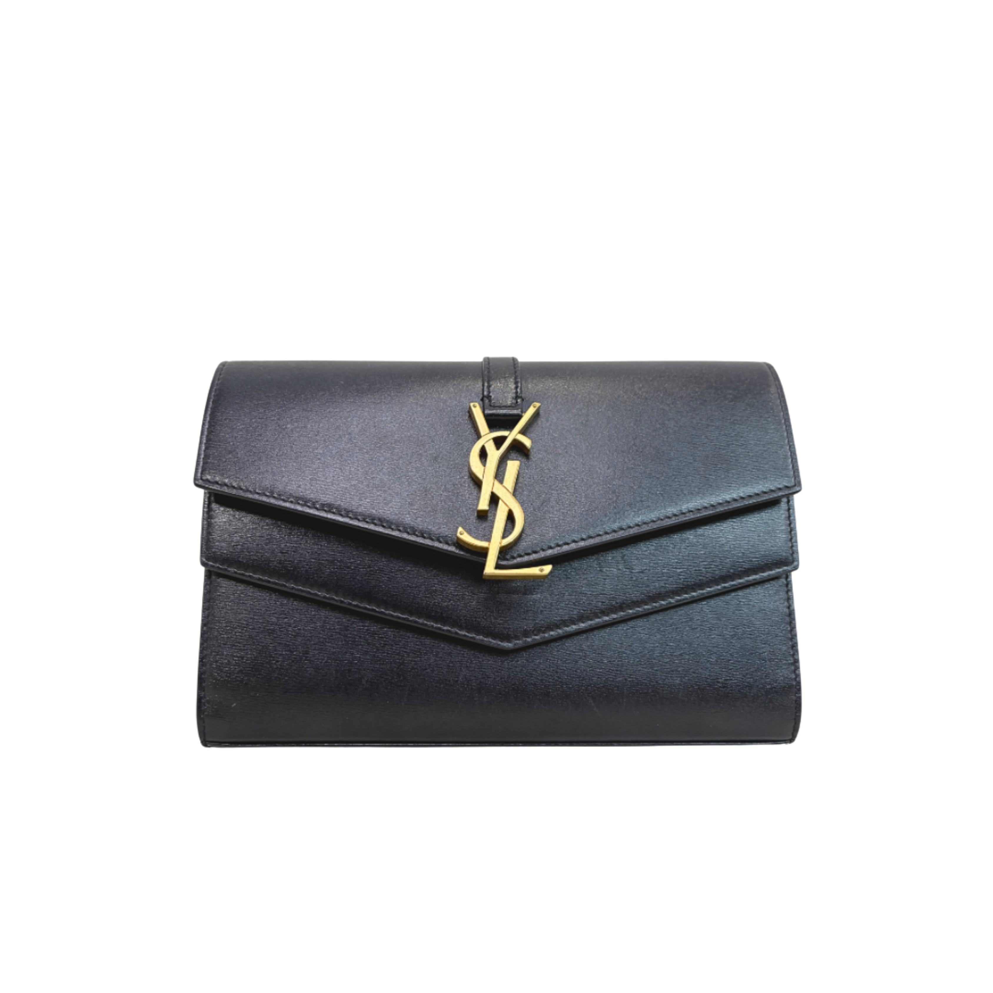Sulpice Chain Shoulder Bag Black Gold Hardware