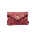 Loulou Puffer Small Red Lambskin Leather Gold Hardware